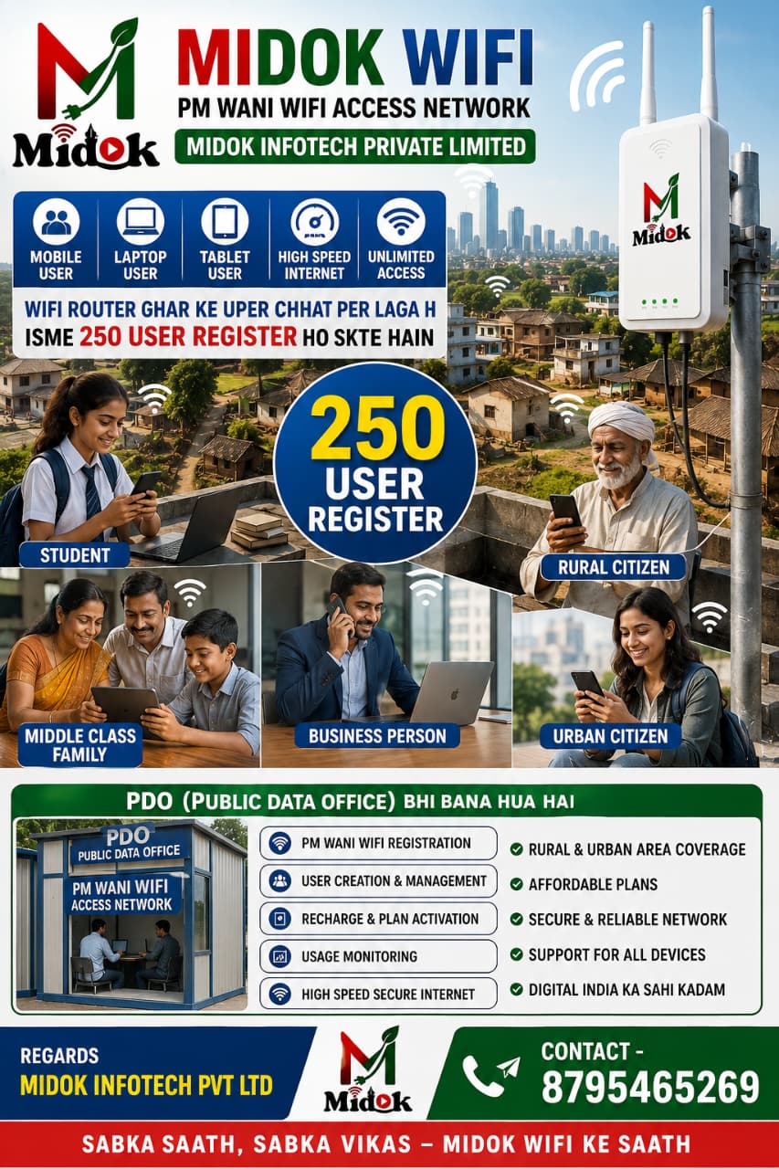 MIDOK Wi-Fi network access poster